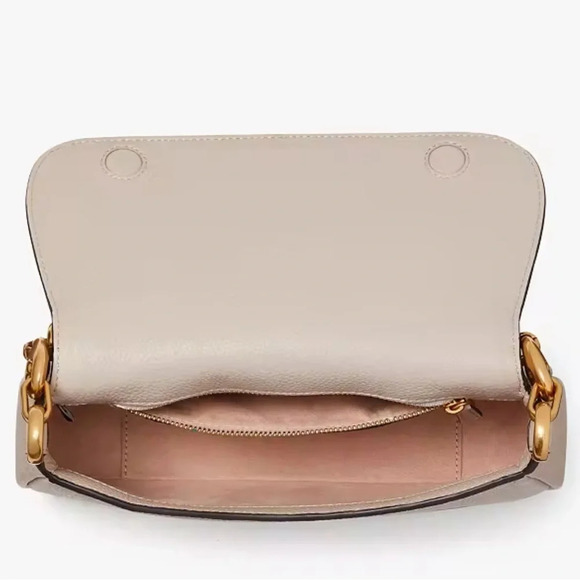 Kate Spade ♠️ Gramercy Racing Stripe Plaid Twill Small Shoulder Baguette Bag - Picture 5 of 8